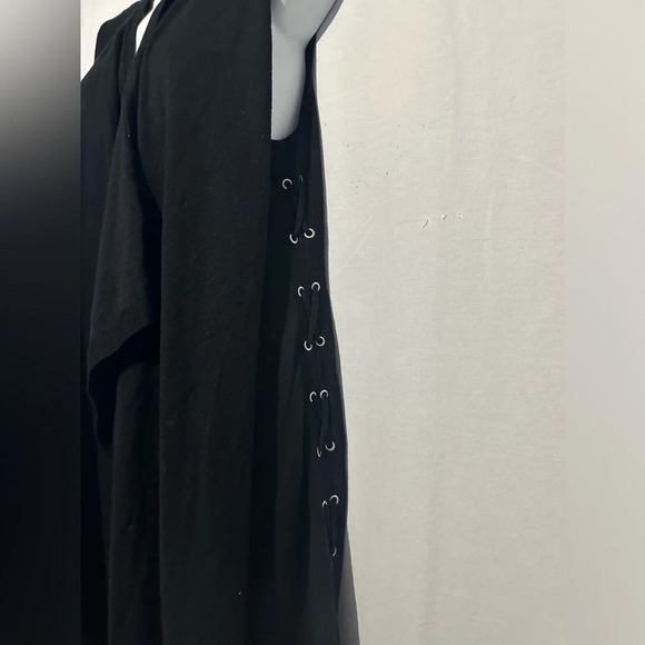 New Directions Black Drape Vest Size Small - Picture 2 of 5